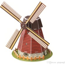 p parti oyunevi Holland Windmill 3D Puzzle 20 Parça Yapboz Maket