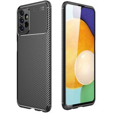 Caseart Samsun Galaxy A23 Kılıf Karbon Tasarımlı Kapak - Siyah