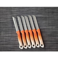 Solingen Meyve Sebze Bıçağı Turuncu-Beyaz 6'lı