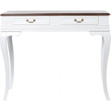 Mobilya Baba Jusef Ceviz Üstü Taban Beyaz Çift Çekmeceli Dresuar