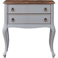 Mobilya Baba Swan Gri Masif Komodin Telefonluk