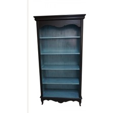 Mobilya Baba Siyah Patine Eskitme Kitaplık