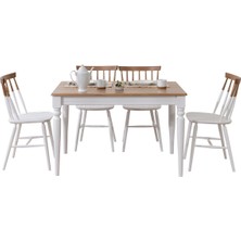 Mobilya Baba Victor Beyaz Masa Takımı