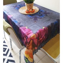 Körfez Kırlent Trend Kuru Yapraklar Desen Masa Örtüsü