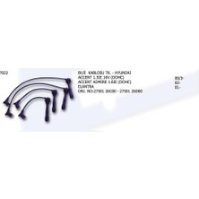 Ünüvar Buji Kablosu Tk.hyundaı Accent Era Elantra Admira 1.3 Pipo Tip(Doch)