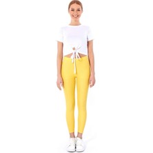 Karacan Spor L23 Mat Sarı Tayt