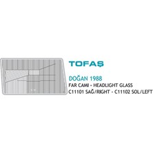 Ayfar Far Camı Fıat M.131 Dkş.sağ 1988-1992