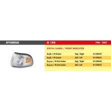 Mars Sinyal Lamba Hyundaı H100 / Sol (Duysuz)