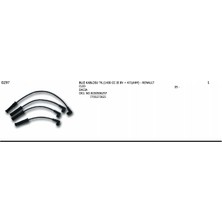 Ünüvar Buji Kablosu TK.8200506297 Renault Clıo Dacıa 770273825