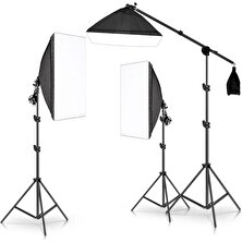 Cazip Shop Cazipshop Yemek Çekim Işığı Ürün Çekim Işığı 50X70 Softbox Deveboynu Set