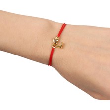 Attach Kırmızı Ip L Harfi Bileklik