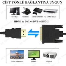 BK Teknoloji DVI 24+1 To HDMI Çift Yönlü DVI To HDMI Görünütü Kablosu-1.8metre