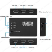 BK Teknoloji 5 Giriş 1 Çıkış Kumandalı HDMI Seçici