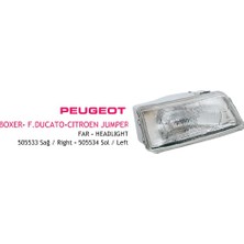 Ayfar Far Peugeot Boxer Fıat Ducato Cıtroen Jumper Sol 1994-2001 .
