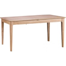 Mobilya Baba Meşe Natural Açılabilir Yemek Masası 160 cm