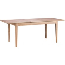 Mobilya Baba Meşe Natural Açılabilir Yemek Masası 160 cm
