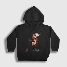 Presmono Unisex Çocuk Siyah Edward Bella Twilight Kapüşonlu Sweatshirt