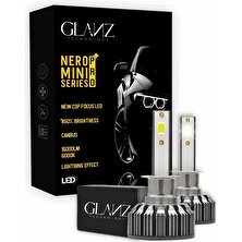 Glanz H1 Nero Pro Canbus Mini Slim Csp LED Xenon Şimşek 16000LM  6000K Beyaz Far Ampulü