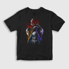 Presmono Unisex Çocuk Siyah Poster V2 Teenage Mutant Ninja Turtles T-Shirt