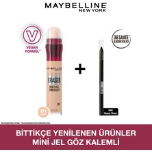 Maybelline New York Instant Anti Age Eraser Kapatıcı - 01 Light +Mini Tattoo Liner Gel Pencil