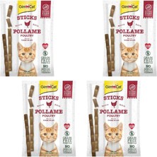 Gimcat Sticks Tavuklu ve Ciğerli Kedi Ödül Çubukları 4 Parça x 4 Adet