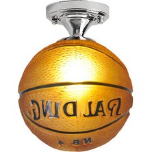 SLD 20 cm Futbol Tavan Lambası Futbol LED Tavan Lambası Kapalı Bar Çocuk Yatak Odası Yatak Odası Aydınlatma Erkek Lamba Lambası Ev Sarı