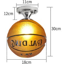 SLD 20 cm Futbol Tavan Lambası Futbol LED Tavan Lambası Kapalı Bar Çocuk Yatak Odası Yatak Odası Aydınlatma Erkek Lamba Lambası Ev Sarı