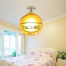SLD 20 cm Futbol Tavan Lambası Futbol LED Tavan Lambası Kapalı Bar Çocuk Yatak Odası Yatak Odası Aydınlatma Erkek Lamba Lambası Ev Sarı