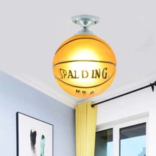 SLD 20 cm Futbol Tavan Lambası Futbol LED Tavan Lambası Kapalı Bar Çocuk Yatak Odası Yatak Odası Aydınlatma Erkek Lamba Lambası Ev Sarı