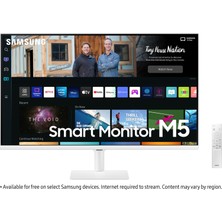 Samsung M5 LS32BM501EUXUF 32" 60Hz 4ms Fhd (Wifi, Bluetooth, Airplay) HDR10 Beyaz Hoparlörlü Smart Monitör + Luciole Lambader Hediye