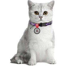 Waudog Collar Qr Pasaportlu Kedi Boyun Tasması 20-30 cm 10 mm "purple Camo"