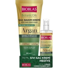 Bioblas Botanic Oils Argan Yağlı Saç Bakım Kremi 250ml+Sıvı Saç Kremi 115ml