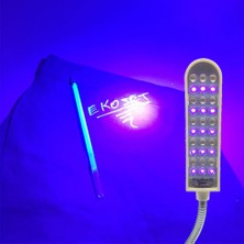 Ekoset Ultraviyole Uv LED Lamba Dikiş Makineleri Için 30 Ledli Uv ve Beyaz Işık