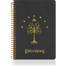 Lord Of The Rings (Yüzüklerin Efendisi) Siyah ve Yeşil Butik Defter 96 Yaprak Çizgili 17X24