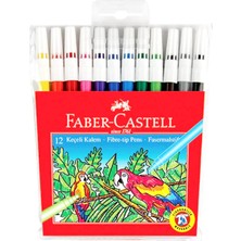 Faber-Castell Faber Castell Kuru Sulu Keçeli Pastel 12 Renk Boya ve 25X35 Spiralli 2 Adet Defter Seti