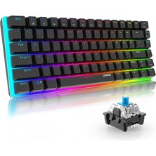 Mekanik İngilizce Q Klavye Gaming Rgb Mavi Switch Siyah AK33 Aydınlatmalı Edition Mekanik Klavye