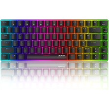 Mekanik İngilizce Q Klavye Gaming Rgb Mavi Switch Siyah AK33 Aydınlatmalı Edition Mekanik Klavye