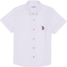 U.S. Polo Assn. Erkek Çocuk Beyaz Kısa Kollu Gömlek 50247971-VR013