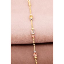 Sümer Telkari Dorika Tasarım Altın Yaldızlı 925 Ayar Gümüş Bileklik 4023