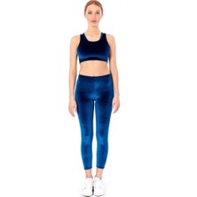 Karacan Spor K01T Kadife Saks Tayt