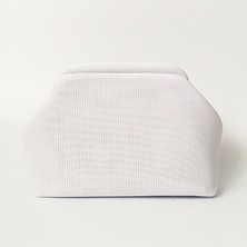 Heybes Kadın Beyaz Clutch El Çantası
