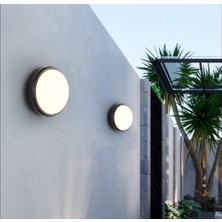 Ucuz Geldi Balkon Lambası Teras Lambası Yuvarlak Siyah Duvar Lambası Artos 15W Beyaz LED Işık Banyo Lambası Tavan Lambası