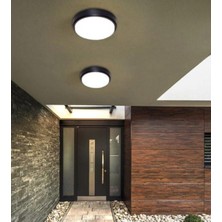 Ucuz Geldi Balkon Lambası Teras Lambası Yuvarlak Siyah Duvar Lambası Artos 15W Beyaz LED Işık Banyo Lambası Tavan Lambası