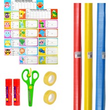 Rubenis Buzlu Rulo Defter Kabı 40X150 cm Okul Etiketi ve Bant Seti
