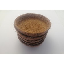 Coco Plus | 9X9X3.5 cm - 3 Adet - Doğal Cocopeat (Kokopit) Çiçeklik - Hindistan Cevizi Lifi Çiçek Saksısı - Kahverengi