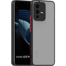 Microcase Vivo V23 5g London Serisi Darbeye Dayanıklı Kılıf - Buzlu Siyah