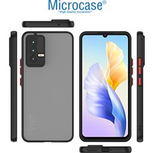 Microcase Vivo V23 5g London Serisi Darbeye Dayanıklı Kılıf - Buzlu Siyah