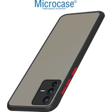 Microcase Vivo V23 5g London Serisi Darbeye Dayanıklı Kılıf - Buzlu Siyah