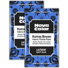 Lacivert Kumaş Boyası Toz 12 gr 1 Adet Nova Color Toz Kumaş Boyası Lacivert Kot Pantalon Gömlek Tişört Tekstil Kumaş Boyası 1 Adet