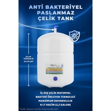 Mil Su Arıtma Cihazı 8 Lt Çelik Tanklı Aquaflo Membranlı (DNP5-M-A)